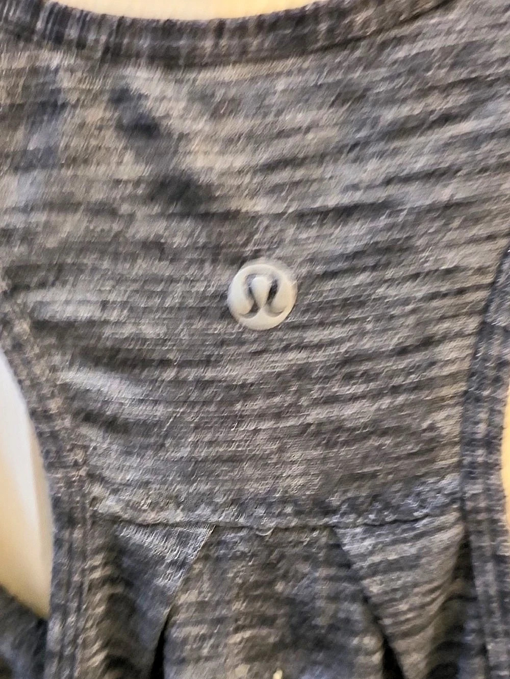 lululemon Essential Tank *Pleated (Tiger Space Dye Black White) ) Gray Racerbac - Picture 5 of 7